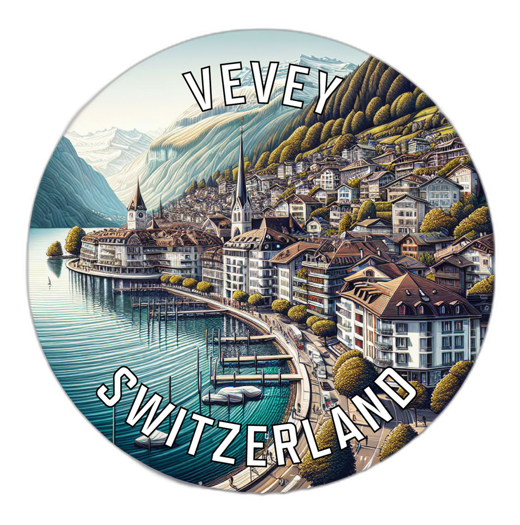 Vevey Switzerland Souvenir Vinyl Decal Sticker 2-Inch