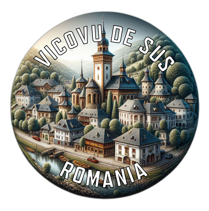 Vicovu de Sus Romania Souvenir Die Cut Flat Magnet 6-Inch
