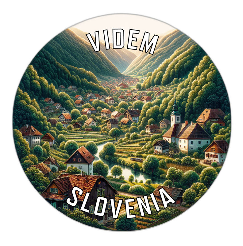 Videm Slovenia Souvenir Die Cut Flat Magnet 2-Inch