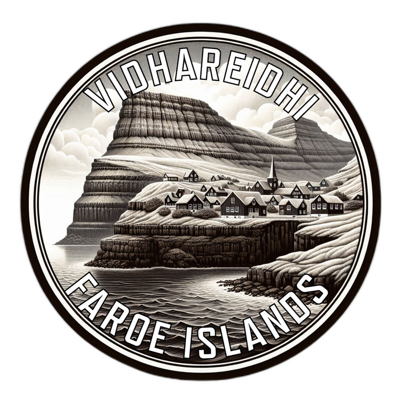 Vidhareidhi Faroe Islands Souvenir Die Cut Flat Magnet 6-Inch