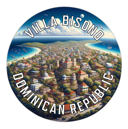 Villa Bisono Dominican Republic Souvenir Vinyl Decal Sticker 2-Inch
