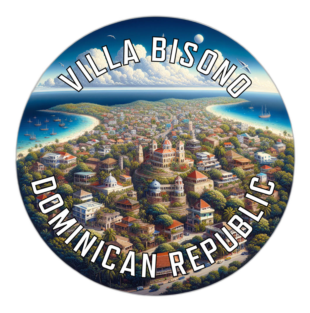 Villa Bisono Dominican Republic Souvenir Vinyl Decal Sticker 2-Inch