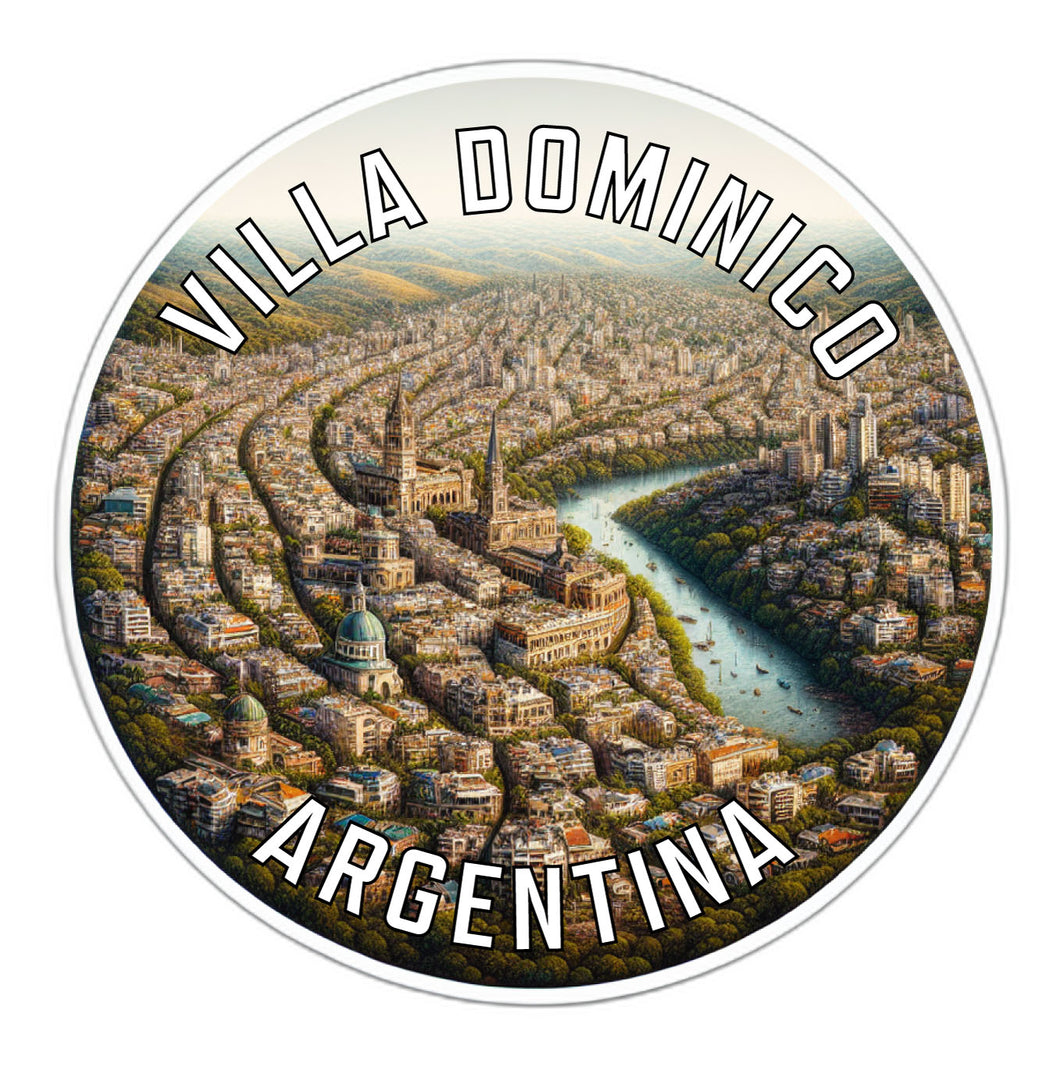 Villa Dominico Argentina Souvenir Die Cut Flat Magnet 6-Inch