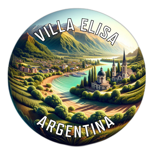 Villa Elisa Argentina Souvenir Die Cut Flat Magnet 2-Inch