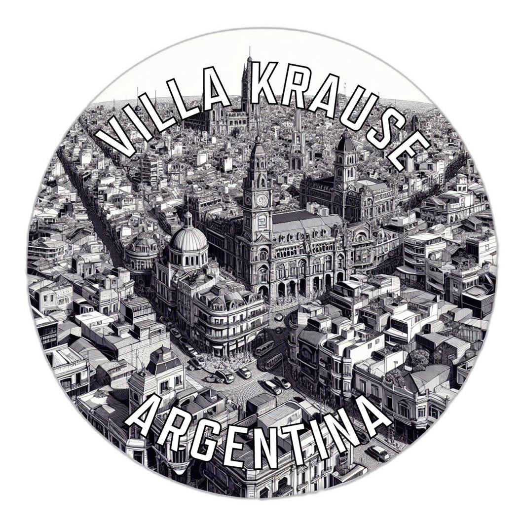 Villa Krause Argentina Souvenir Die Cut Flat Magnet 2-Inch