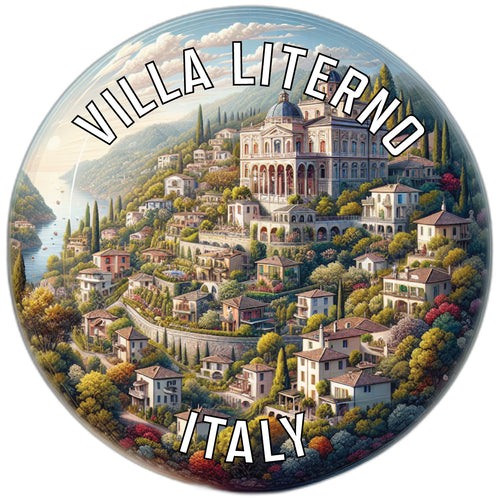 Villa Literno Italy Souvenir Die Cut Flat Magnet 6-Inch