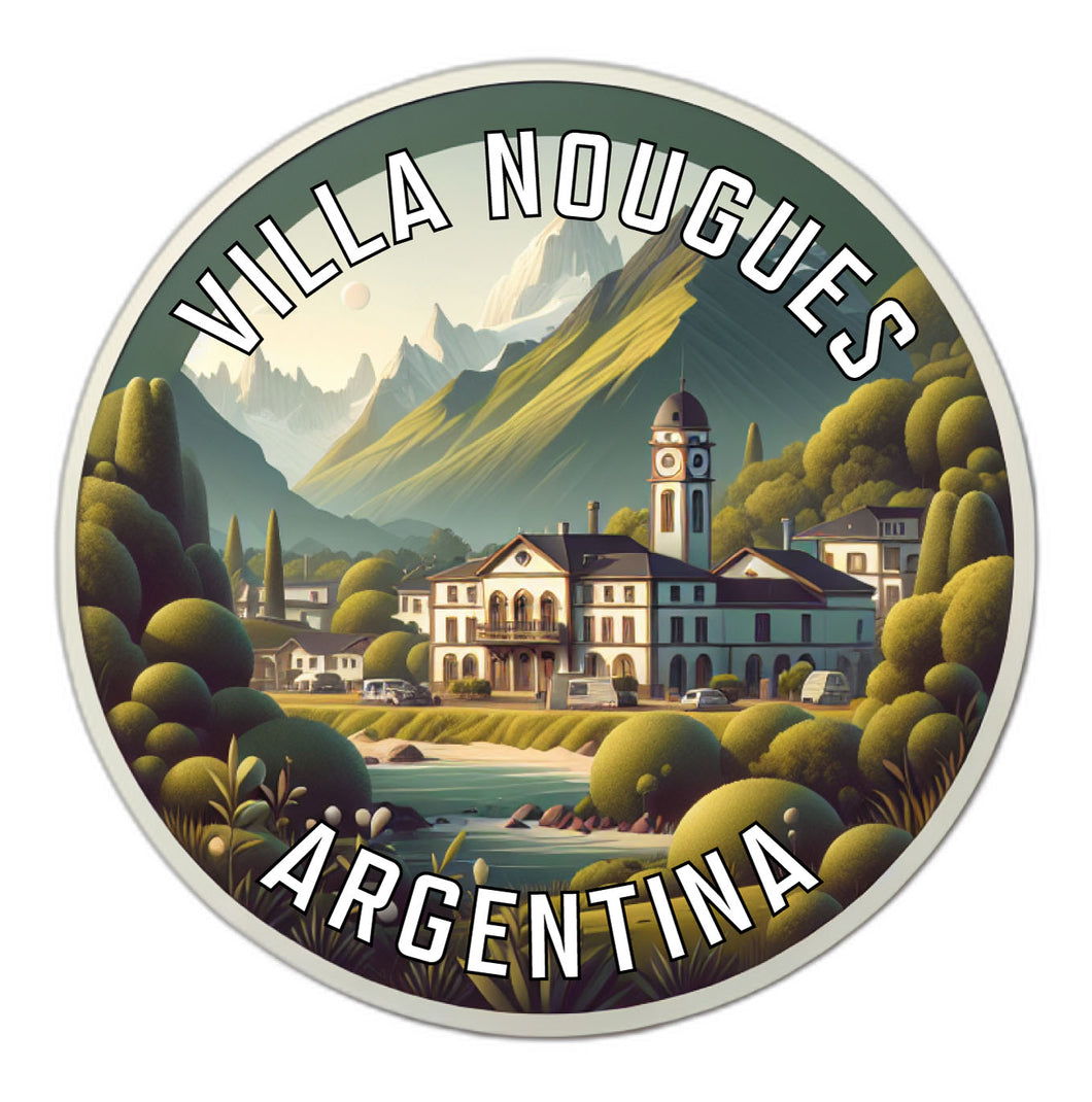 Villa Nougues Argentina Souvenir Die Cut Flat Magnet 2-Inch