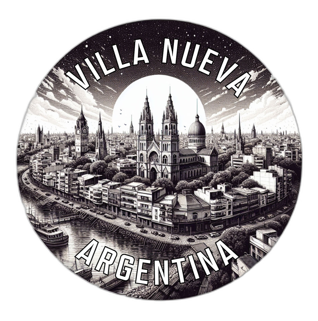 Villa Nueva Argentina Souvenir Die Cut Flat Magnet 3-Inch