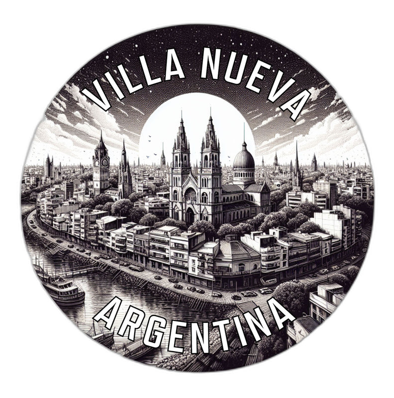 Villa Nueva Argentina Souvenir Die Cut Flat Magnet 3-Inch