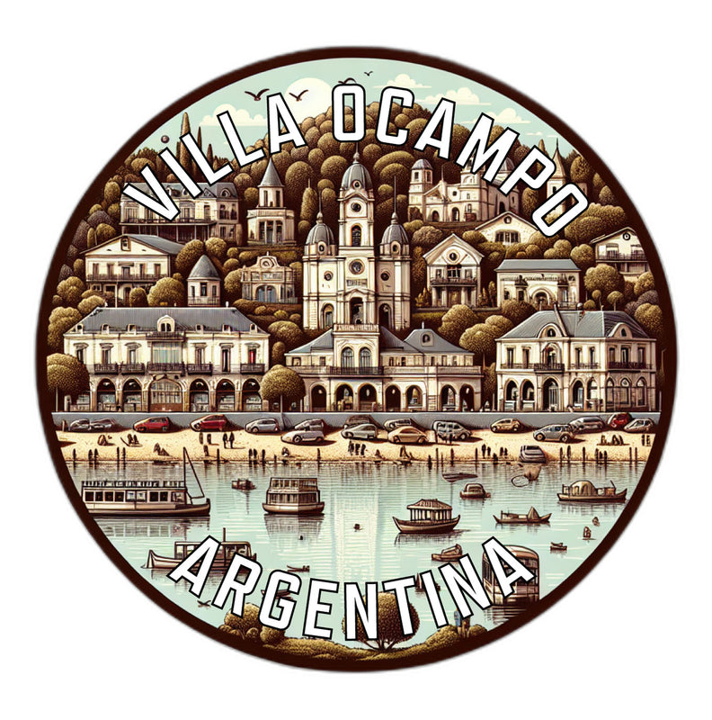 Villa Ocampo Argentina Souvenir Die Cut Flat Magnet 2-Inch