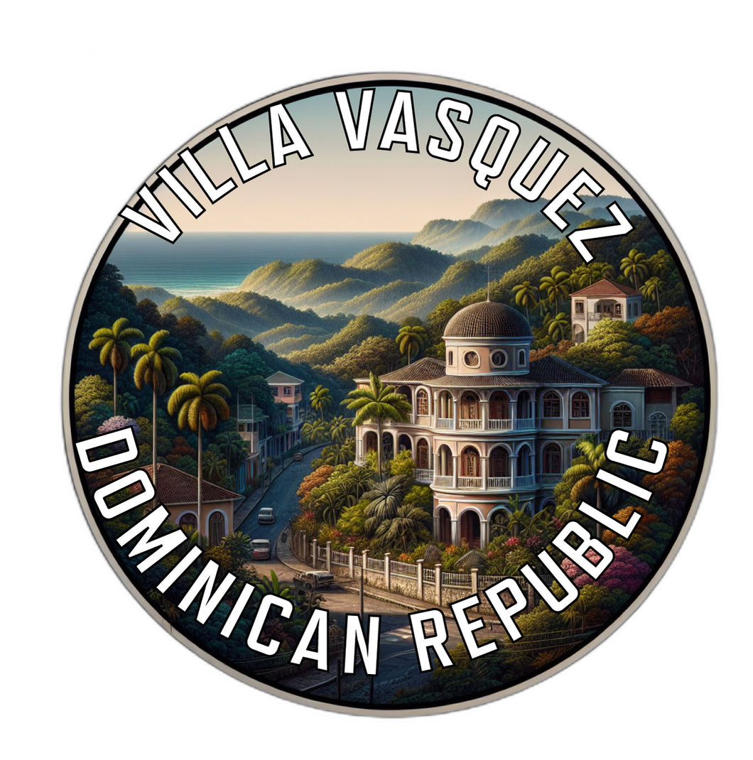 Villa Vasquez Dominican Republic Souvenir Vinyl Decal Sticker 6-Inch
