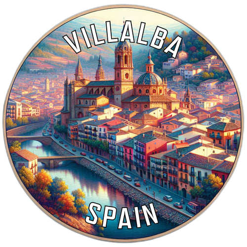 Villalba Spain Souvenir Die Cut Flat Magnet 2-Inch