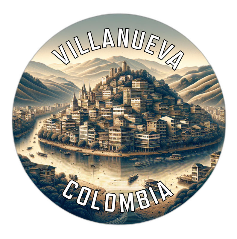 Villanueva Colombia Souvenir Die Cut Flat Magnet 3-Inch