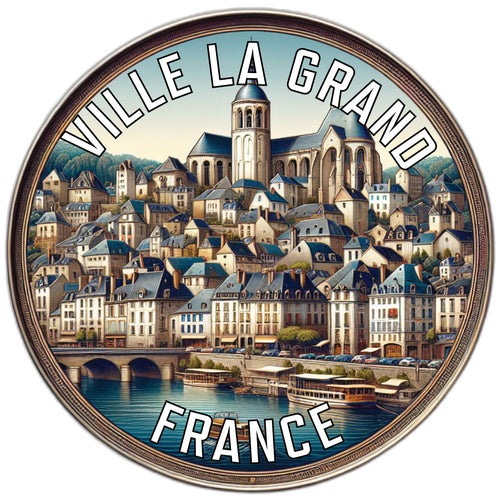 Ville la Grand France Souvenir Die Cut Flat Magnet 2-Inch