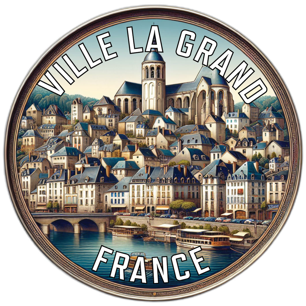 Ville la Grand France Souvenir Die Cut Flat Magnet 2-Inch