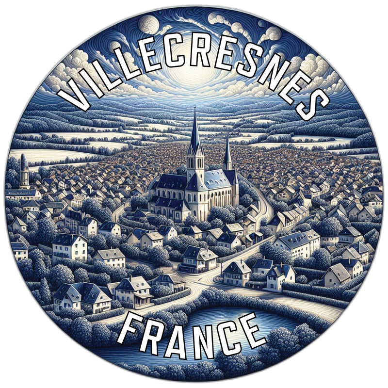 Villecresnes France Souvenir Vinyl Decal Sticker 6-Inch