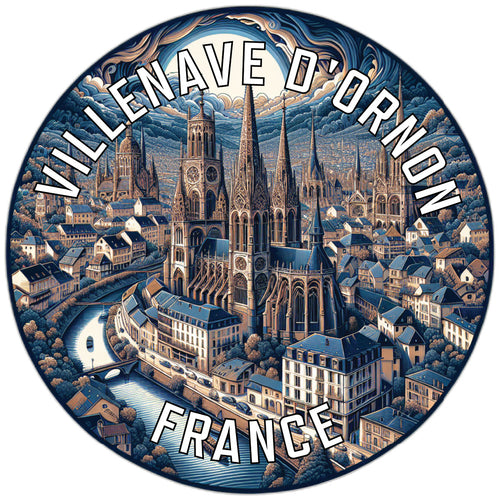 Villenave dOrnon France Souvenir Die Cut Flat Magnet 2-Inch