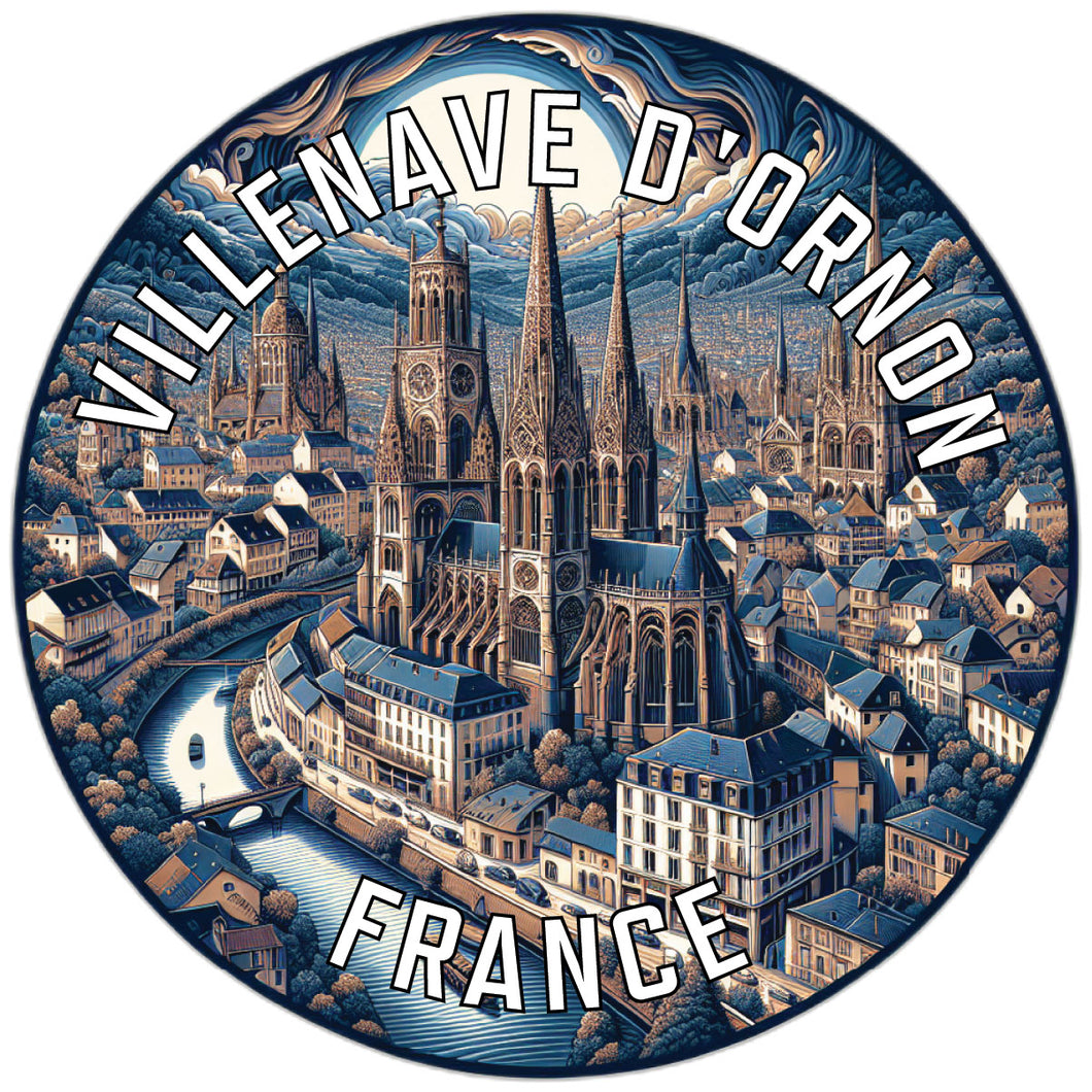 Villenave dOrnon France Souvenir Die Cut Flat Magnet 2-Inch