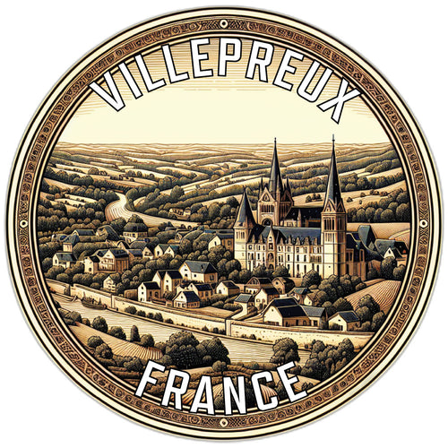 Villepreux France Souvenir Die Cut Flat Magnet 2-Inch