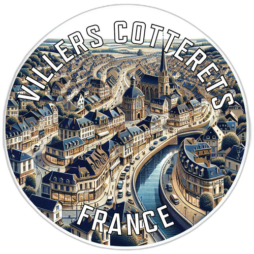 Villers Cotterets France Souvenir Die Cut Flat Magnet 2-Inch