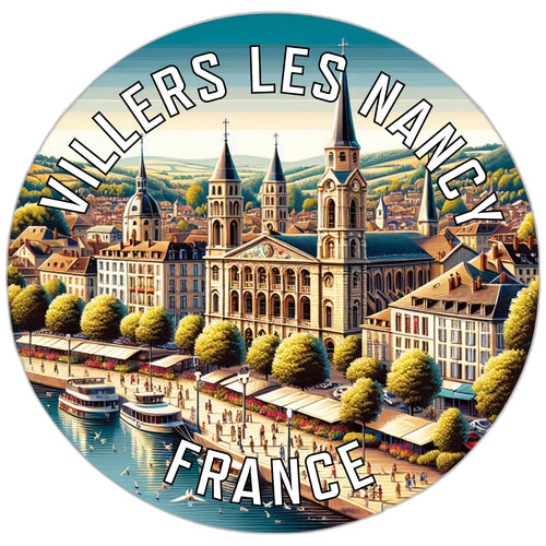 Villers les Nancy France Souvenir Die Cut Flat Magnet 6-Inch