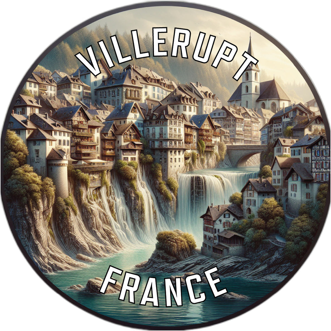Villerupt France Souvenir Die Cut Flat Magnet 2-Inch