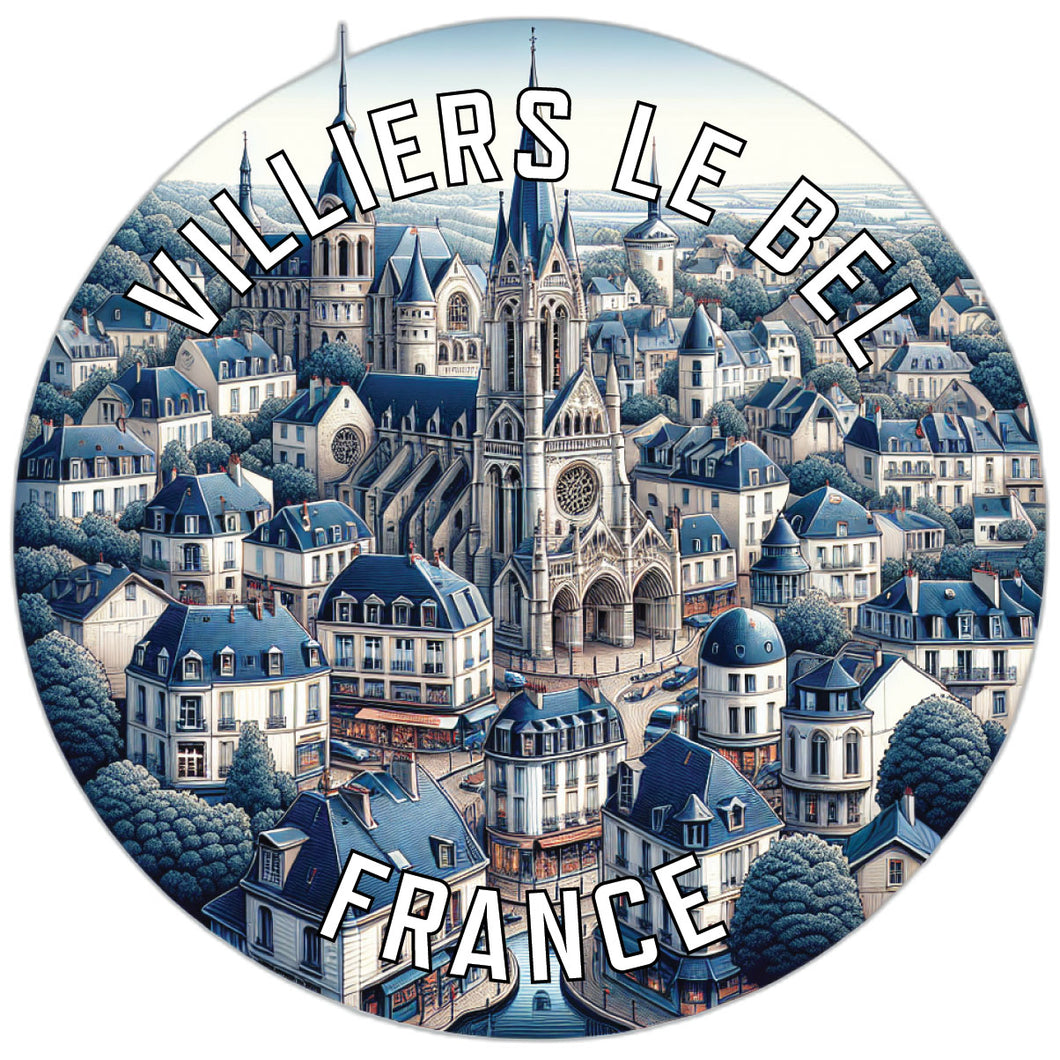 Villiers le Bel France Souvenir Die Cut Flat Magnet 6-Inch