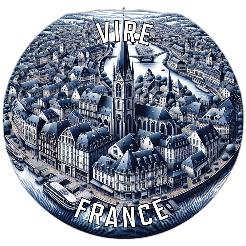Vire France Souvenir Die Cut Flat Magnet 2-Inch