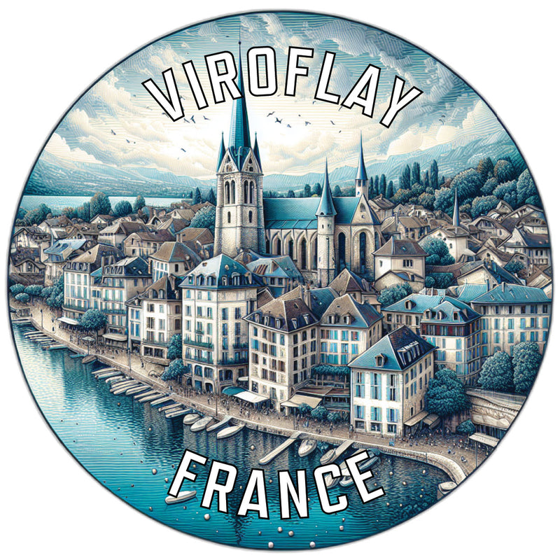 Viroflay France Souvenir Die Cut Flat Magnet 6-Inch