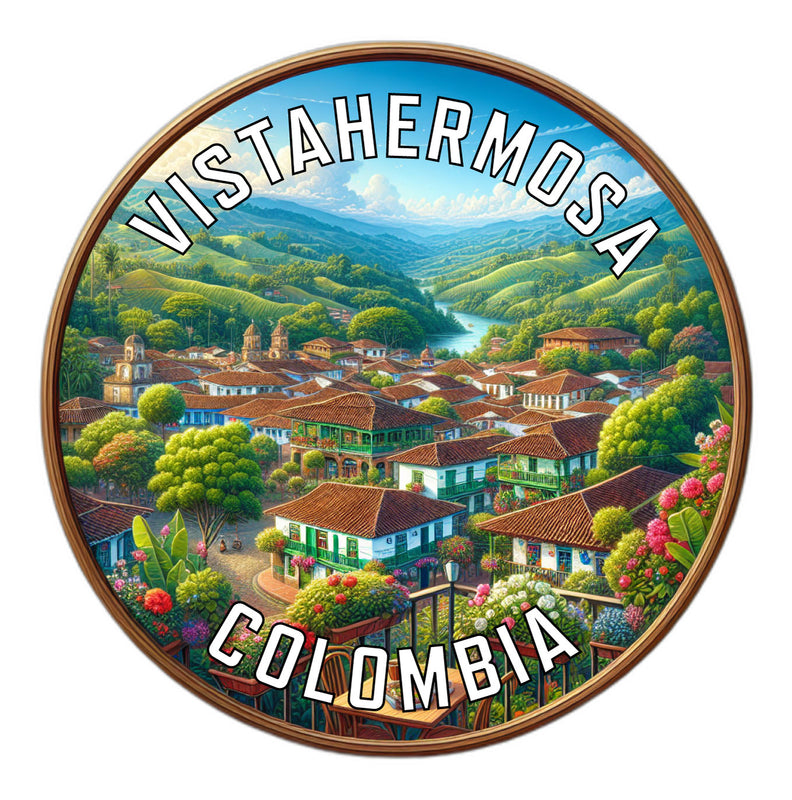 Vistahermosa Colombia Souvenir Die Cut Flat Magnet 2-Inch