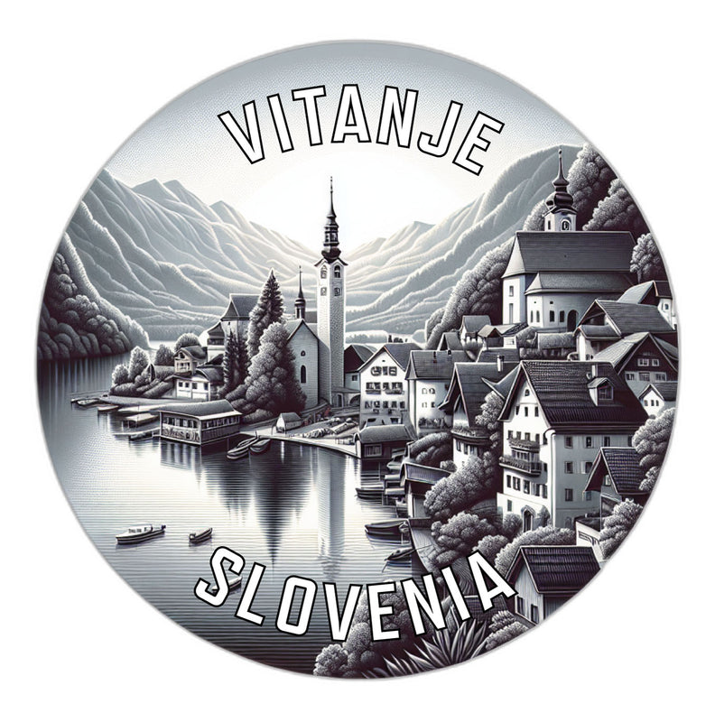 Vitanje Slovenia Souvenir Die Cut Flat Magnet 6-Inch