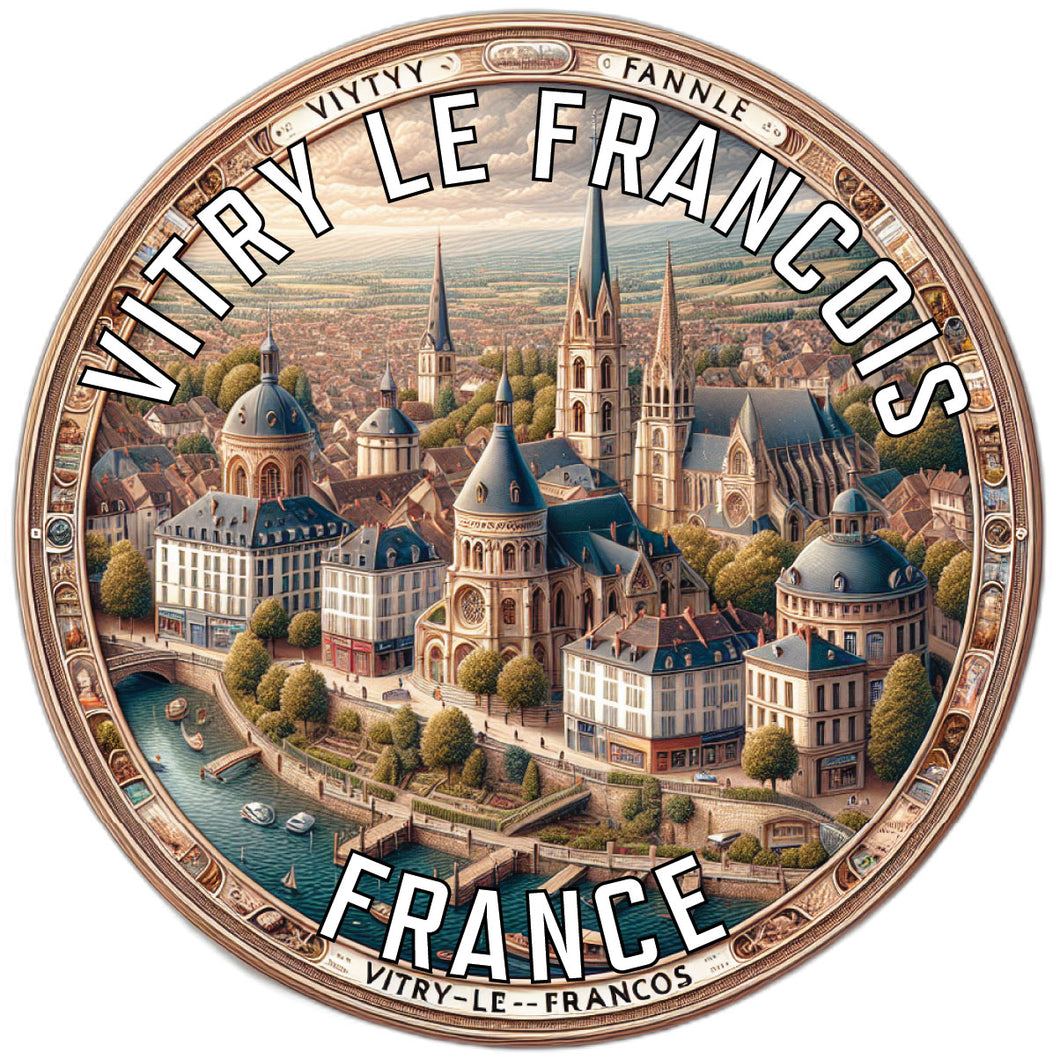 Vitry le Francois France Souvenir Vinyl Decal Sticker 6-Inch