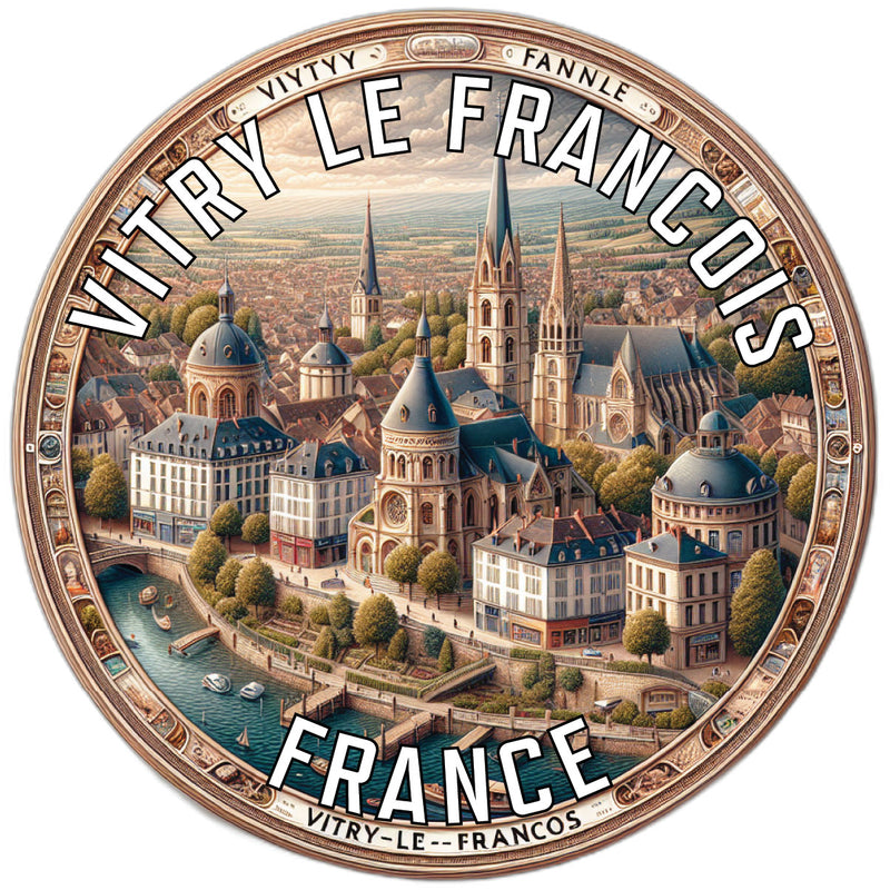 Vitry le Francois France Souvenir Vinyl Decal Sticker 6-Inch