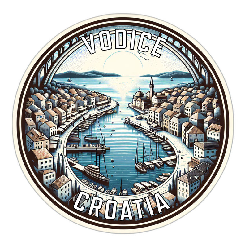 Vodice Croatia Souvenir Die Cut Flat Magnet 6-Inch