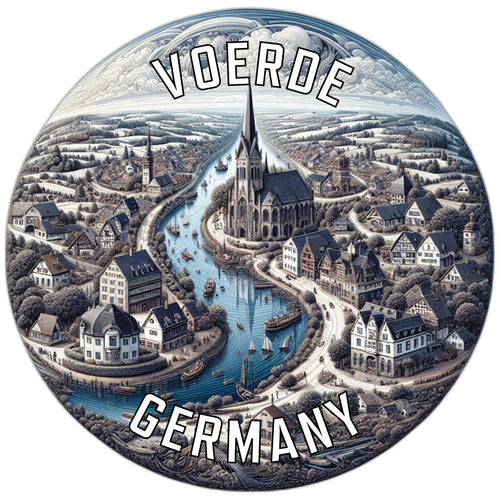 Voerde Germany Souvenir Die Cut Flat Magnet 6-Inch