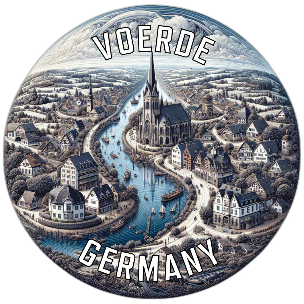 Voerde Germany Souvenir Die Cut Flat Magnet 6-Inch