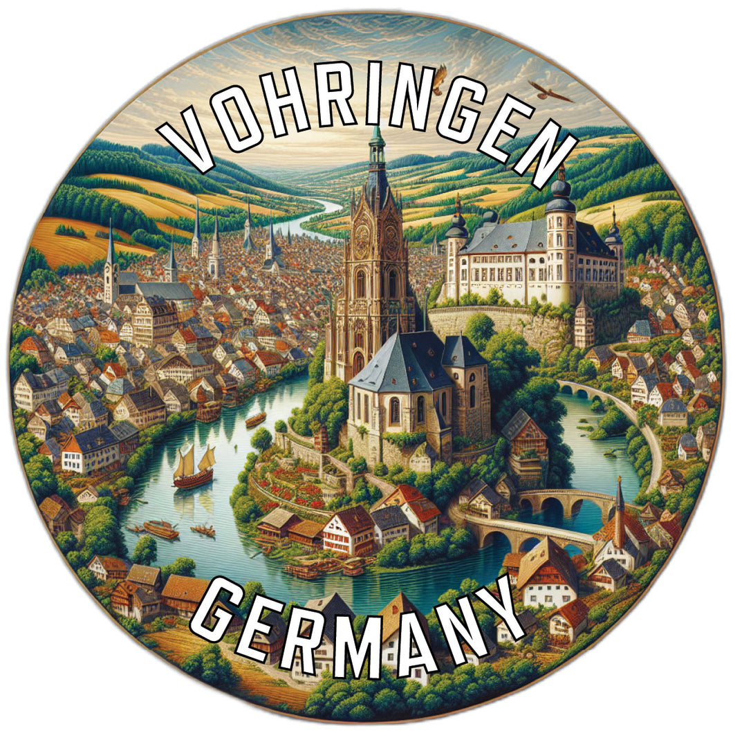 Vohringen Germany Souvenir Die Cut Flat Magnet 2-Inch