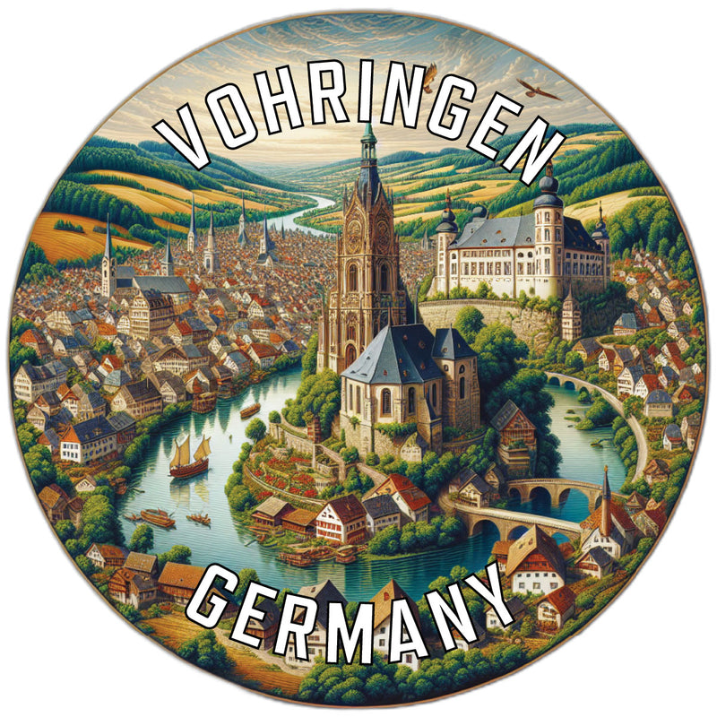Vohringen Germany Souvenir Die Cut Flat Magnet 2-Inch