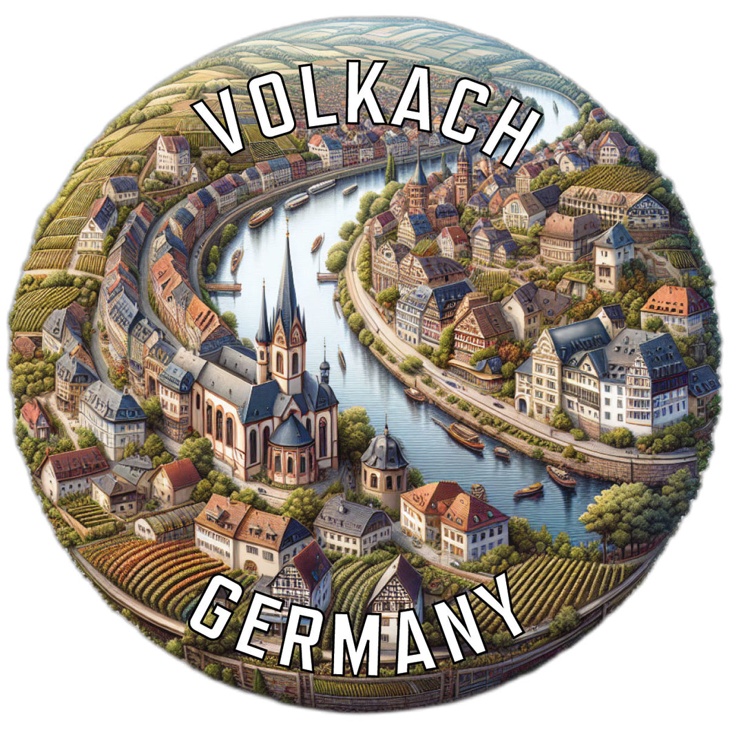 Volkach Germany Souvenir Die Cut Flat Magnet 2-Inch