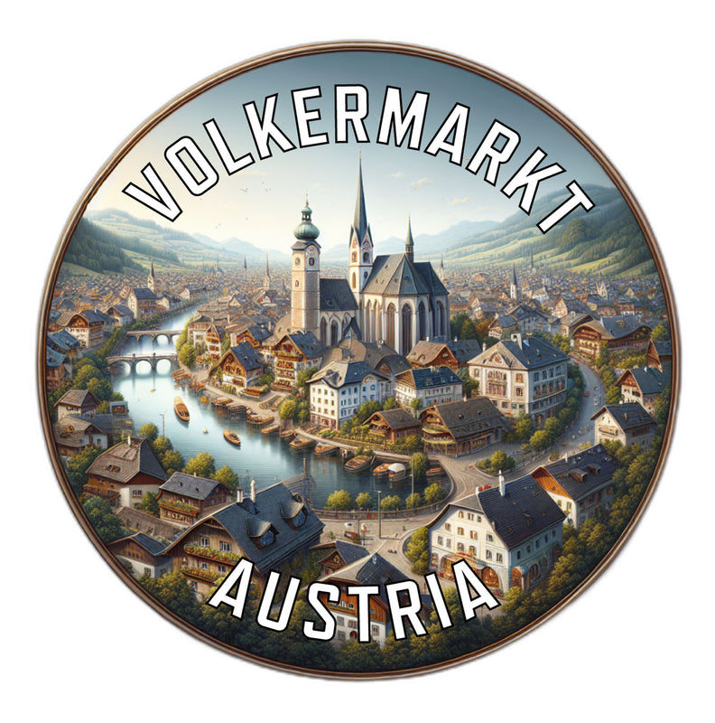 Volkermarkt Austria Souvenir Die Cut Flat Magnet 2-Inch