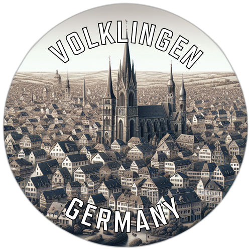 Volklingen Germany Souvenir Die Cut Flat Magnet 6-Inch