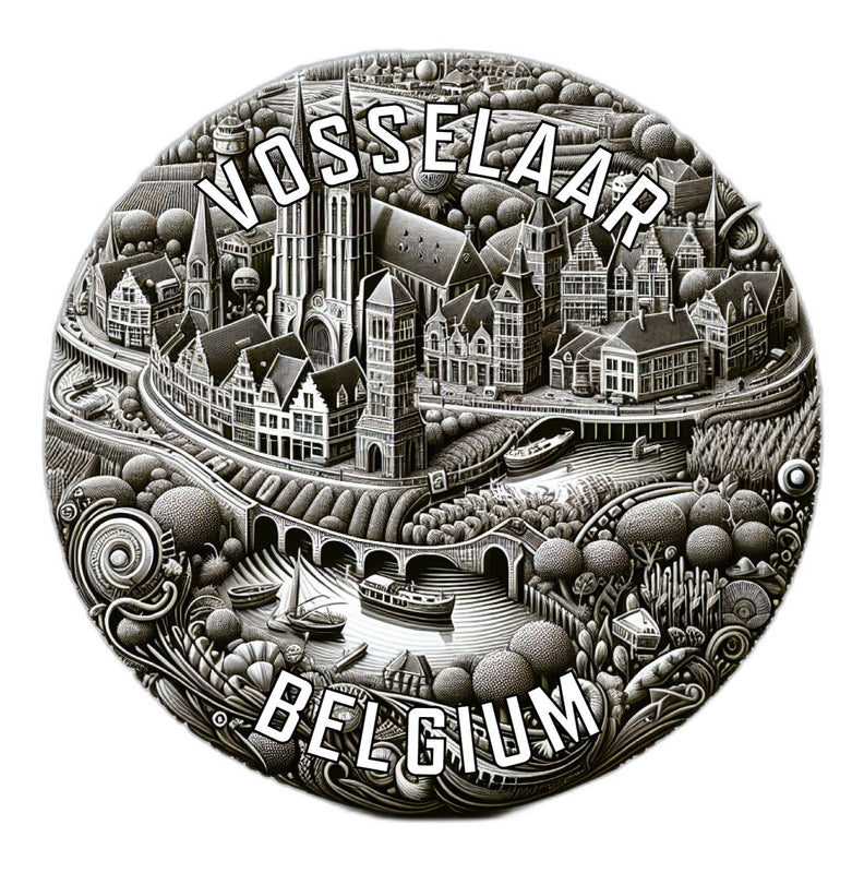 Vosselaar Belgium Souvenir Die Cut Flat Magnet 2-Inch