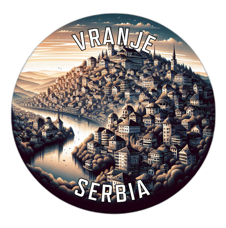 Vranje Serbia Souvenir Die Cut Flat Magnet 6-Inch