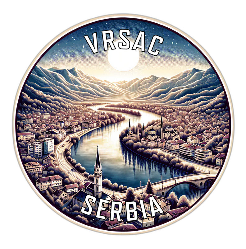 Vrsac Serbia Souvenir Die Cut Flat Magnet 3-Inch