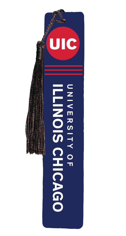 University of Illinois at Chicago Wooden Bookmark with Tassel Officially Licensed Collegiate Product Single