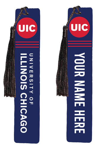 University of Illinois at Chicago Personalized Wooden Bookmark with Tassel – Officially Licensed Collegiate Product Single