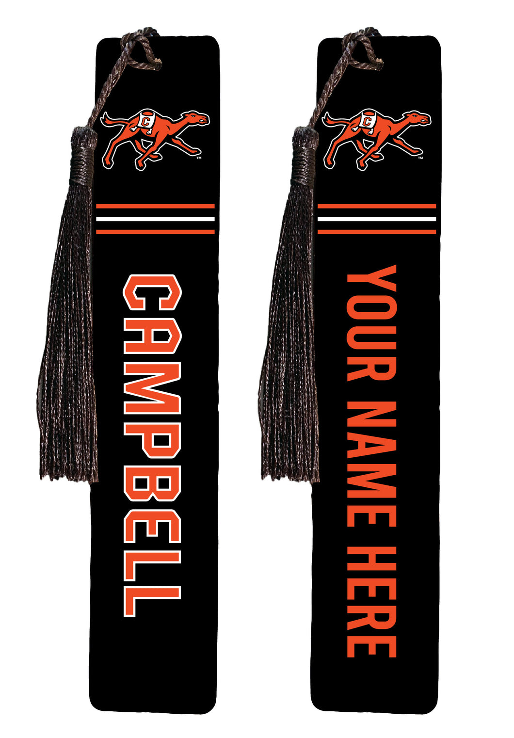 Campbell University Fighting Camels Personalized Wooden Bookmark with Tassel – Officially Licensed Collegiate Product 4-Pack
