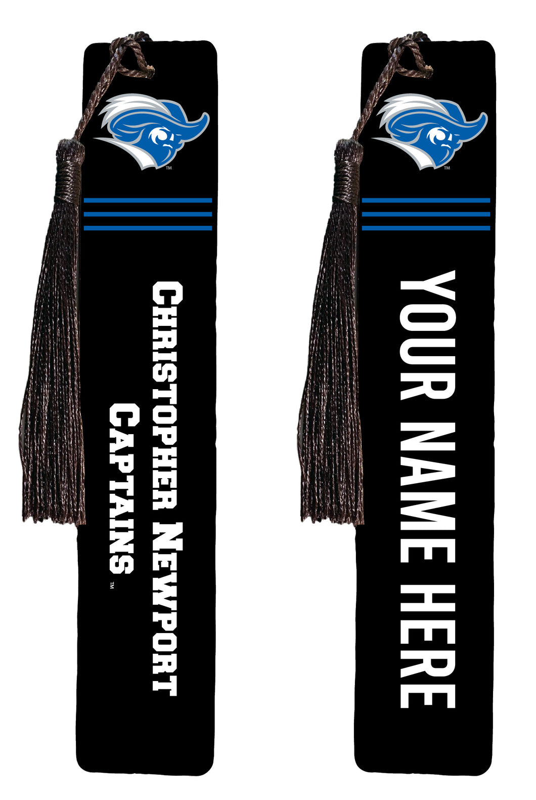 Christopher Newport Captains Personalized Wooden Bookmark with Tassel – Officially Licensed Collegiate Product 4-Pack