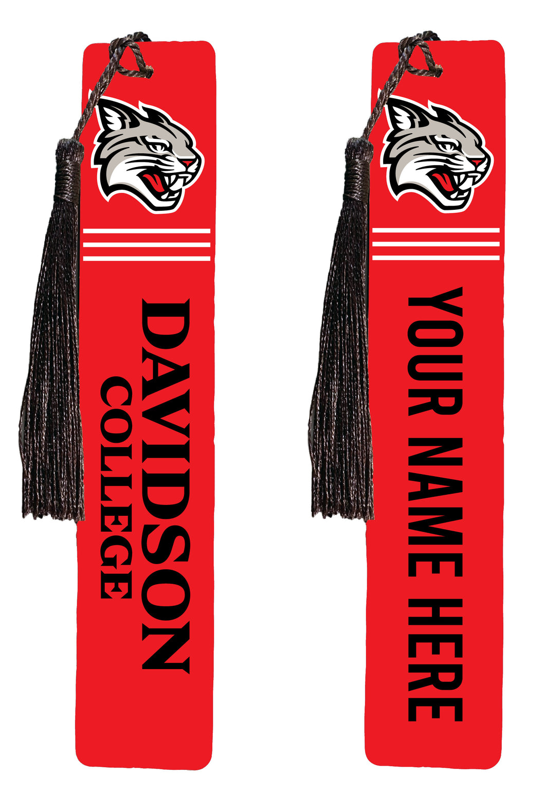 Davidson College Personalized Wooden Bookmark with Tassel – Officially Licensed Collegiate Product Single