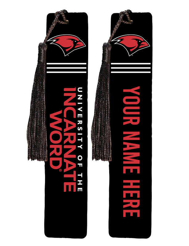 Incarnate Word Cardinals Personalized Wooden Bookmark with Tassel – Officially Licensed Collegiate Product Full Color